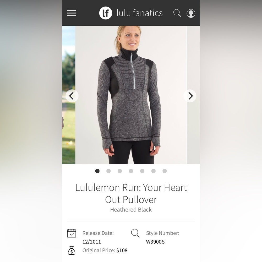 Lululemon Athletica Heathered Black Pullover Vest